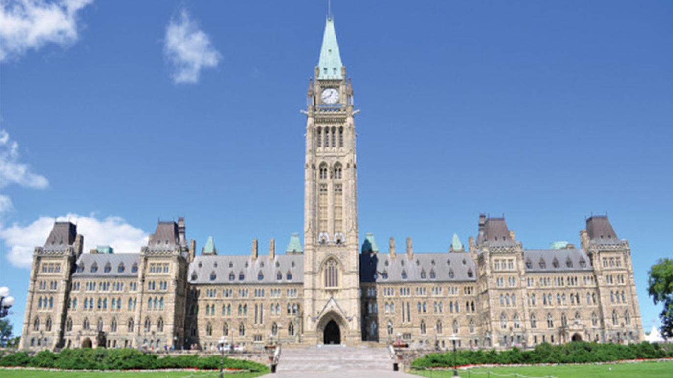 Canadian Parliament building in Ottawa, Ontario.