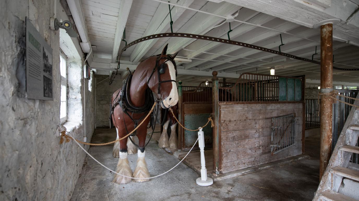 inside Hertiage Barn basement at Museum