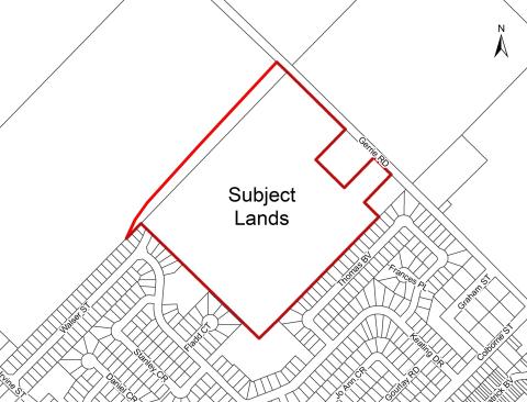Subject lands map