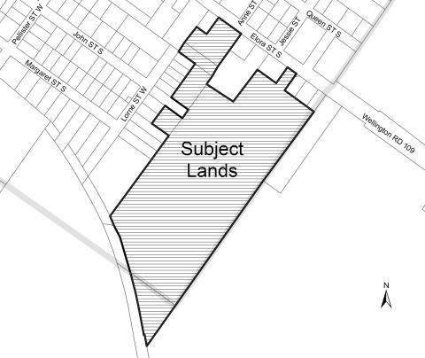 Subject lands map.
