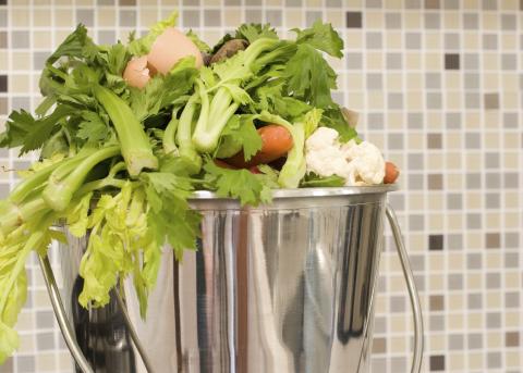 Food waste in a bin
