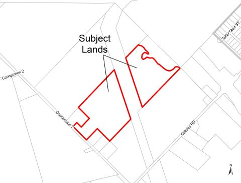 Subject lands map