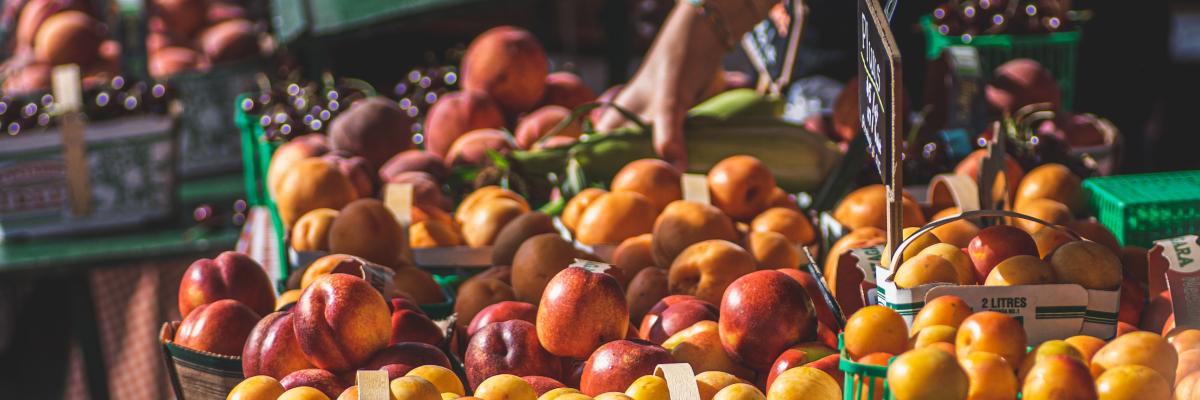 produce on a table